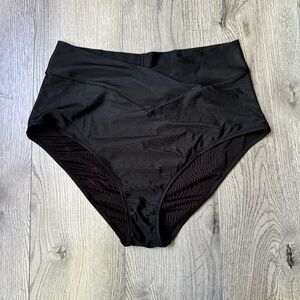 Aerie Crossover High Waisted Bikini Bottom Size L
